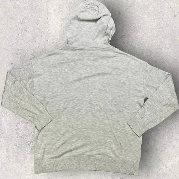 Member's Mark Women's Rib Trim Luxe Cashmere Blend Hoodie Gray Sizes SMALL & MED - Picture 2 of 5